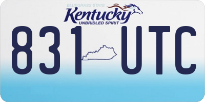 KY license plate 831UTC