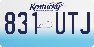 KY license plate 831UTJ