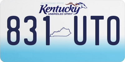 KY license plate 831UTO