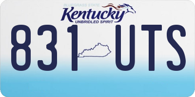 KY license plate 831UTS