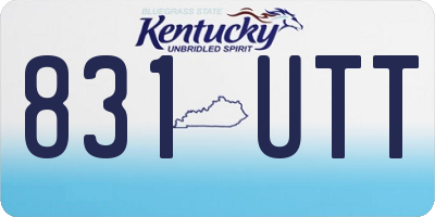 KY license plate 831UTT