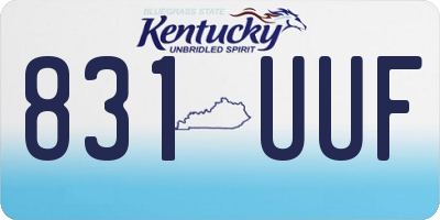 KY license plate 831UUF