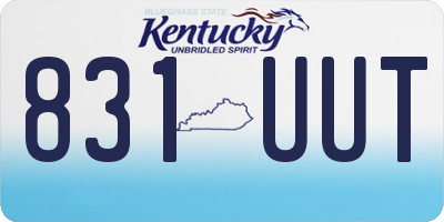 KY license plate 831UUT