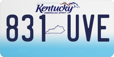 KY license plate 831UVE