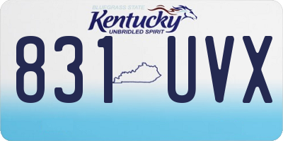 KY license plate 831UVX