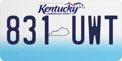 KY license plate 831UWT