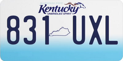 KY license plate 831UXL