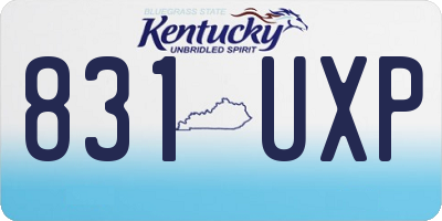KY license plate 831UXP