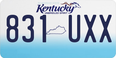KY license plate 831UXX
