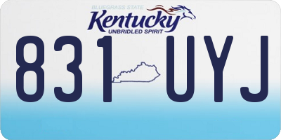 KY license plate 831UYJ