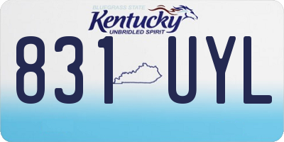 KY license plate 831UYL