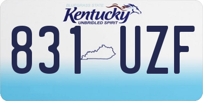 KY license plate 831UZF