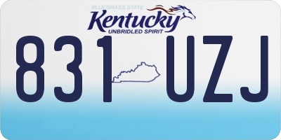 KY license plate 831UZJ