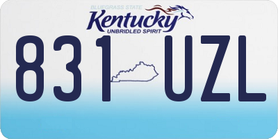 KY license plate 831UZL