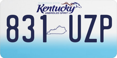 KY license plate 831UZP