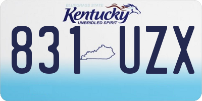 KY license plate 831UZX