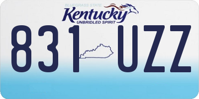 KY license plate 831UZZ
