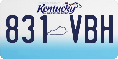 KY license plate 831VBH