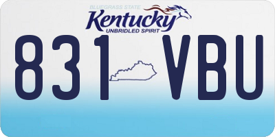 KY license plate 831VBU