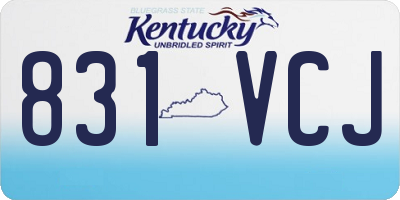 KY license plate 831VCJ