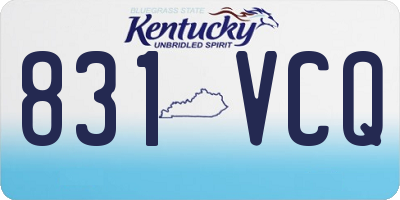 KY license plate 831VCQ