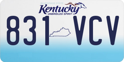 KY license plate 831VCV