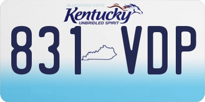 KY license plate 831VDP