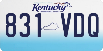 KY license plate 831VDQ