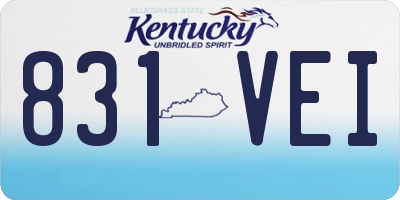 KY license plate 831VEI