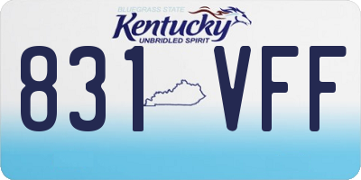 KY license plate 831VFF