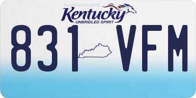KY license plate 831VFM