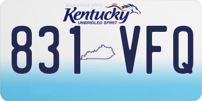 KY license plate 831VFQ
