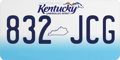 KY license plate 832JCG