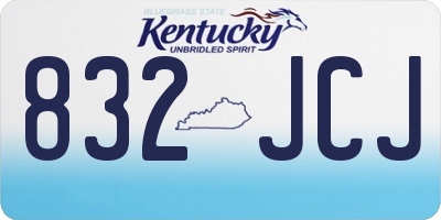 KY license plate 832JCJ