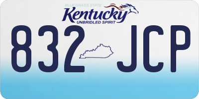 KY license plate 832JCP