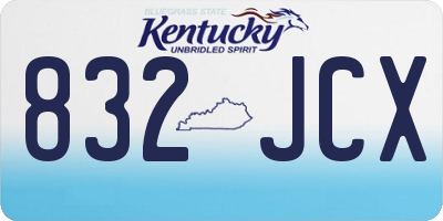 KY license plate 832JCX