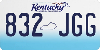 KY license plate 832JGG