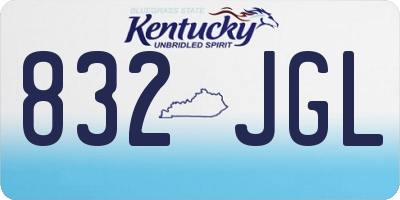 KY license plate 832JGL