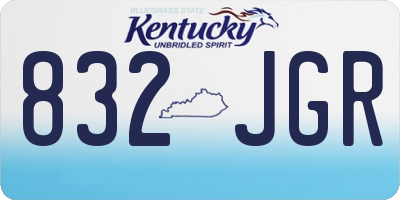 KY license plate 832JGR