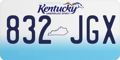 KY license plate 832JGX