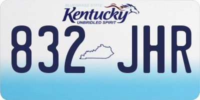 KY license plate 832JHR