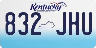 KY license plate 832JHU