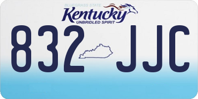 KY license plate 832JJC