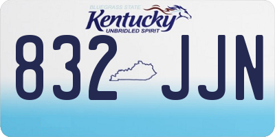 KY license plate 832JJN
