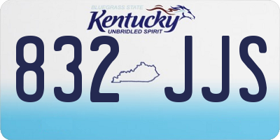 KY license plate 832JJS