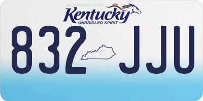 KY license plate 832JJU