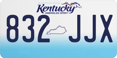 KY license plate 832JJX