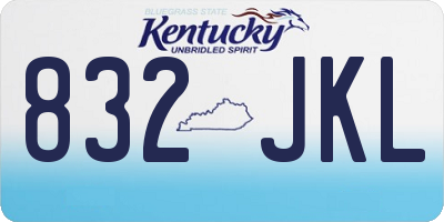 KY license plate 832JKL