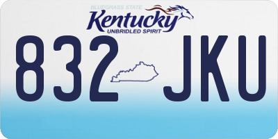 KY license plate 832JKU