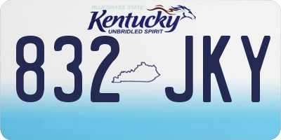 KY license plate 832JKY